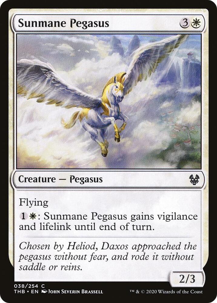 Sunmane Pegasus 38 card from Theros Beyond Death