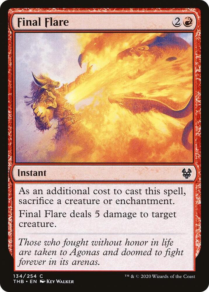 Final Flare 134 card from Theros Beyond Death