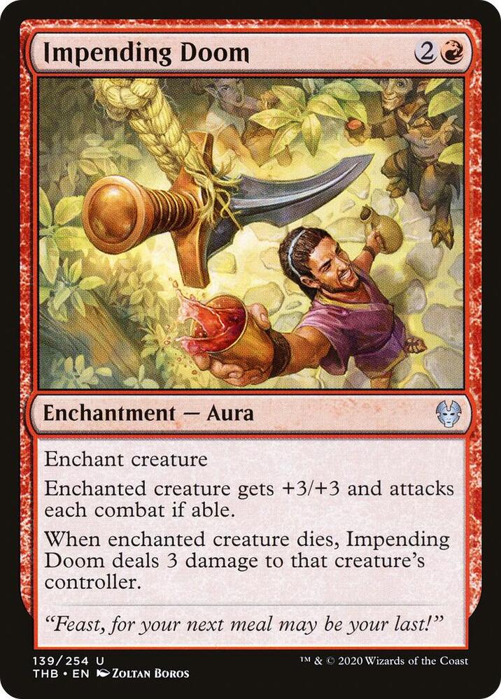 Impending Doom 139 card from Theros Beyond Death