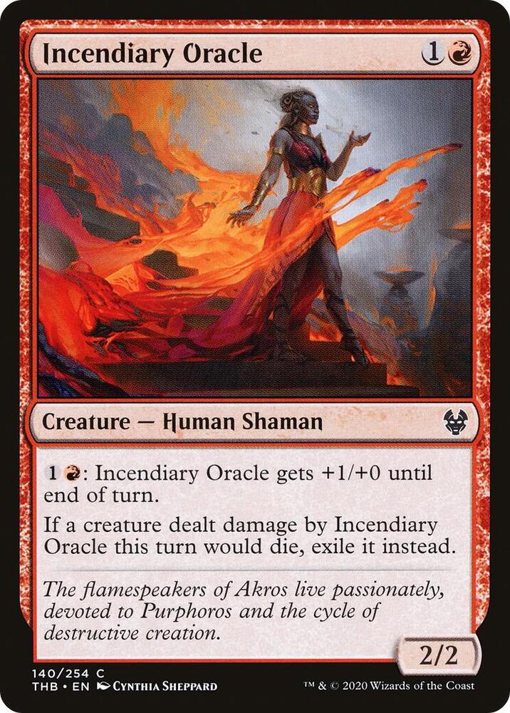Incendiary Oracle 140 card from Theros Beyond Death