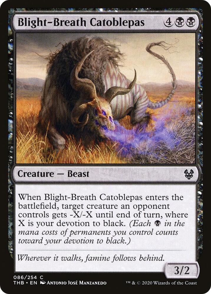 Blight-Breath Catoblepas 86 card from Theros Beyond Death
