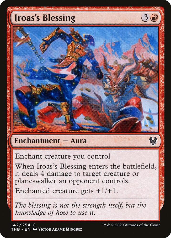 Iroas's Blessing 142 card from Theros Beyond Death