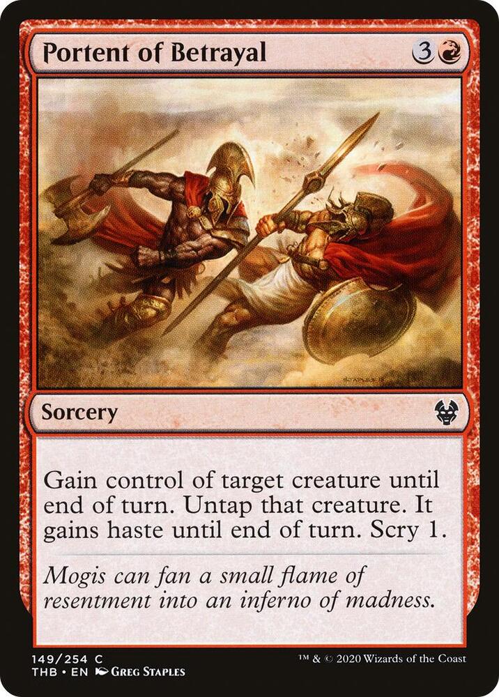 Portent of Betrayal 149 card from Theros Beyond Death