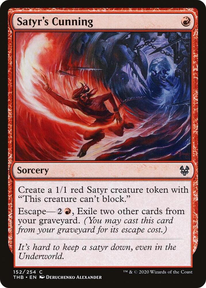 Satyr's Cunning 152 card from Theros Beyond Death