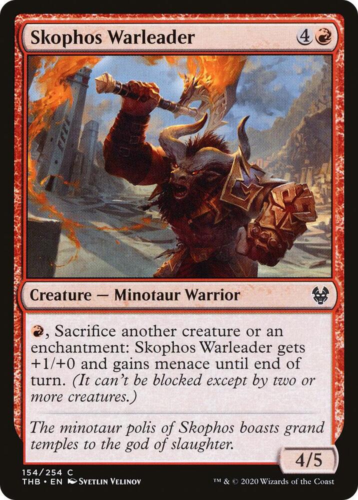 Skophos Warleader 154 card from Theros Beyond Death