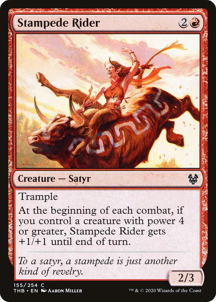 Stampede Rider 155 card from Theros Beyond Death
