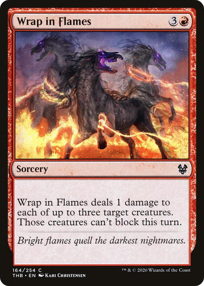 Wrap in Flames 164 card from Theros Beyond Death