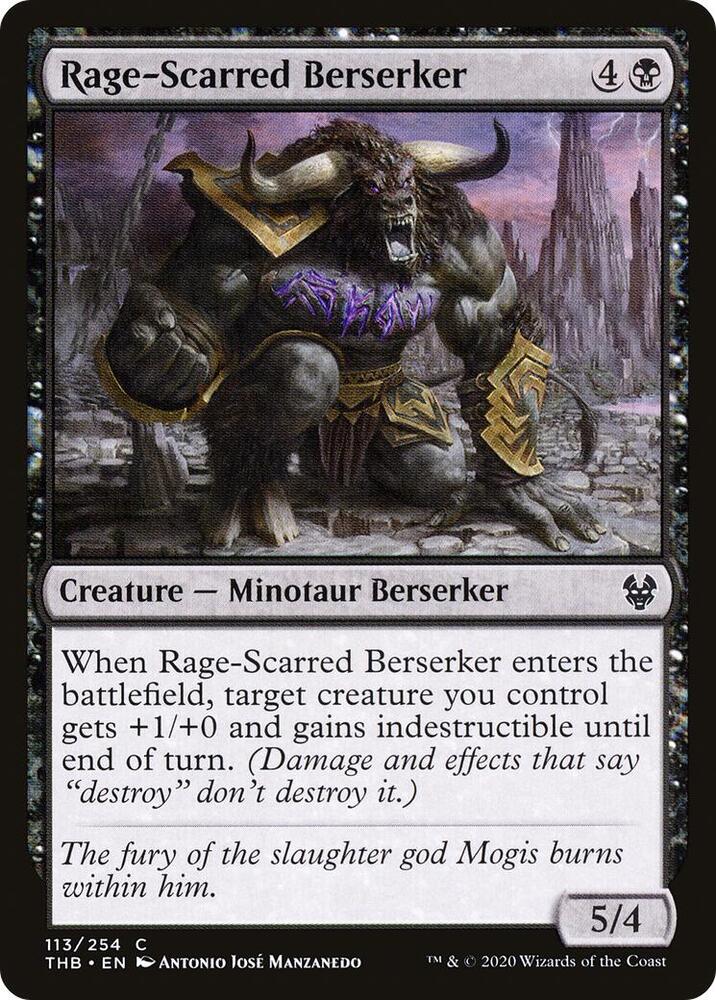 Rage-Scarred Berserker 113 card from Theros Beyond Death
