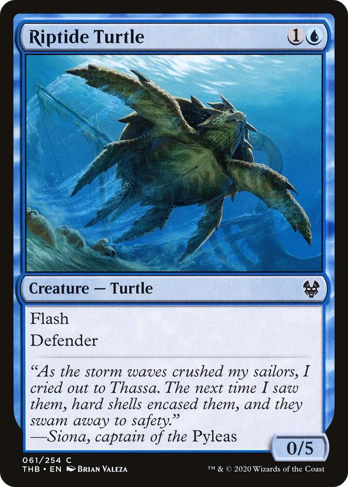 Riptide Turtle 61 card from Theros Beyond Death