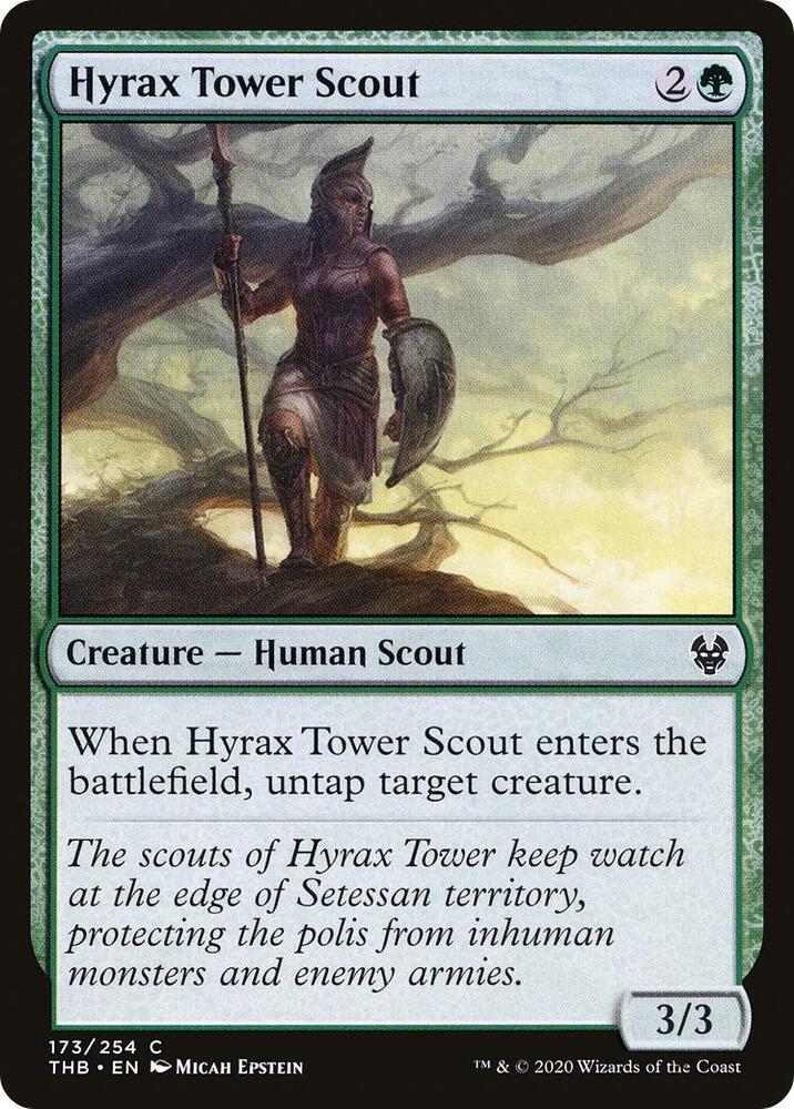Hyrax Tower Scout 173 card from Theros Beyond Death