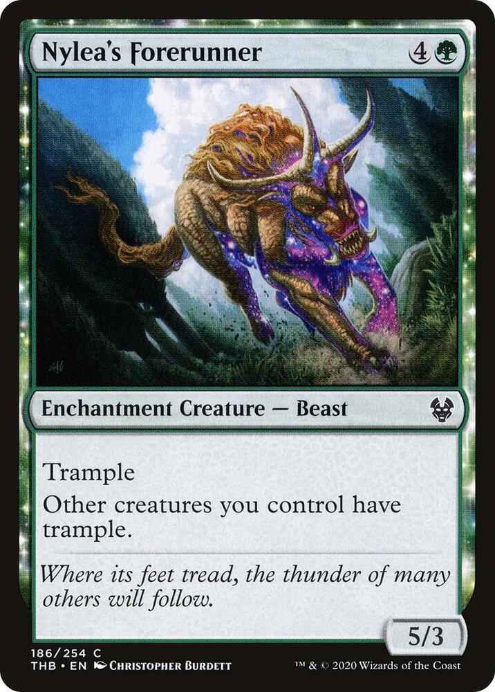 Nylea's Forerunner 186 card from Theros Beyond Death