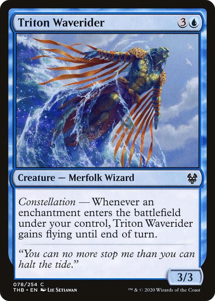 Triton Waverider 78 card from Theros Beyond Death