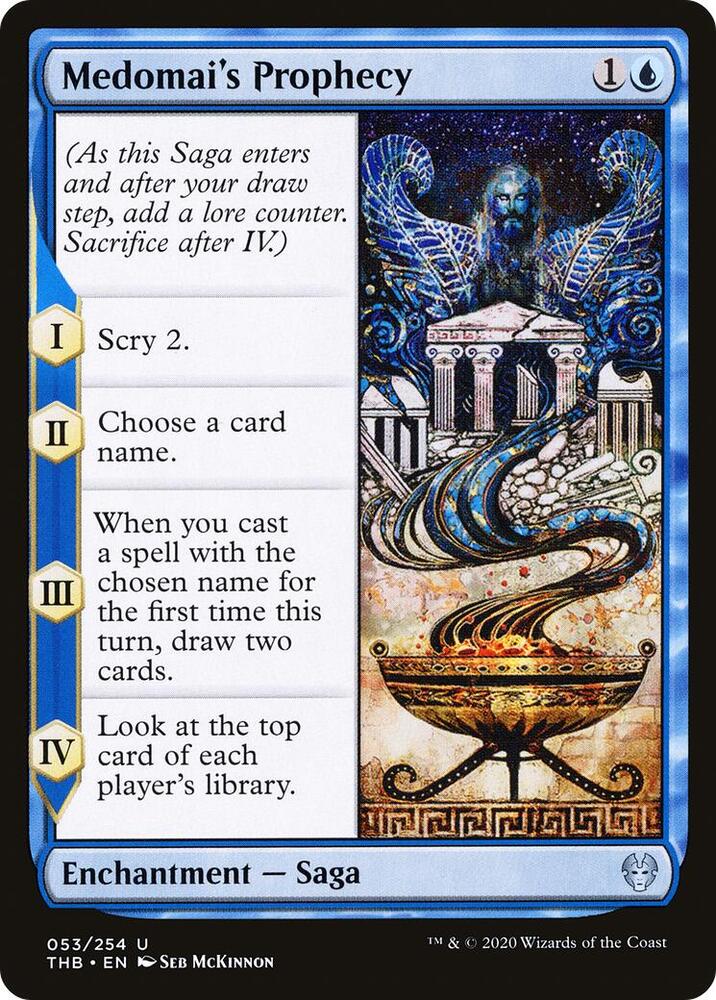 Medomai's Prophecy 53 card from Theros Beyond Death
