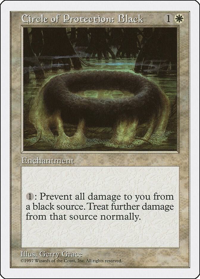 Circle of Protection: Black card from Fifth Edition