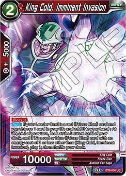 King Cold, Imminent Invasion BT9-006 card from Universal Onslaught