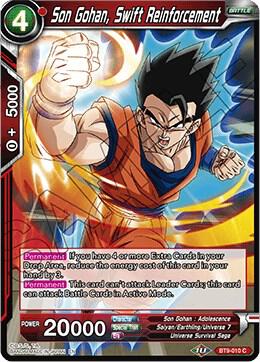 Son Gohan, Swift Reinforcement BT9-010 card from Universal Onslaught