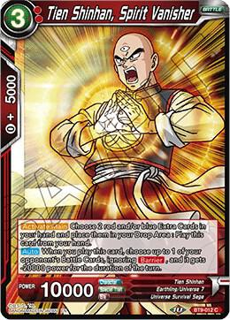 Tien Shinhan, Spirit Vanisher BT9-012 card from Universal Onslaught