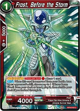 Frost, Before the Storm BT9-016 card from Universal Onslaught