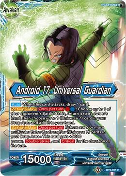 Android 17 // Android 17, Universal Guardian BT9-021 card from Universal Onslaught