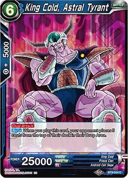 King Cold, Astral Tyrant BT9-024 card from Universal Onslaught