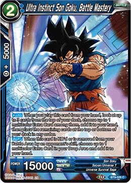 Ultra Instinct Son Goku, Battle Mastery BT9-026 card from Universal Onslaught