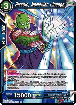 Piccolo, Namekian Lineage BT9-029 card from Universal Onslaught
