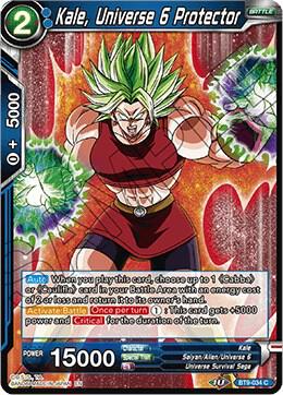 Kale, Universe 6 Protector BT9-034 card from Universal Onslaught