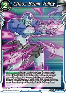 Chaos Beam Volley BT9-035 card from Universal Onslaught