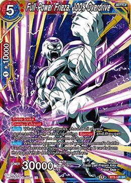Full-Power Frieza, 100% Overdrive BT9-101 card from Universal Onslaught