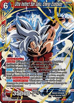 Ultra Instinct Son Goku, Energy Explosion BT9-104 card from Universal Onslaught