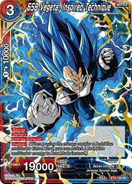 SSB Vegeta, Inspired Technique BT9-105 card from Universal Onslaught