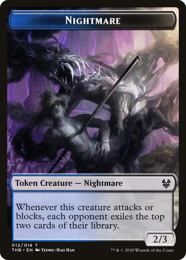 Nightmare Token 12 card from Theros Beyond Death