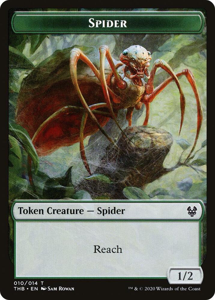 Spider Token 10 card from Theros Beyond Death