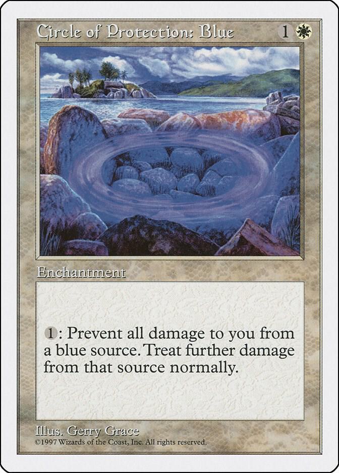Circle of Protection: Blue card from Fifth Edition