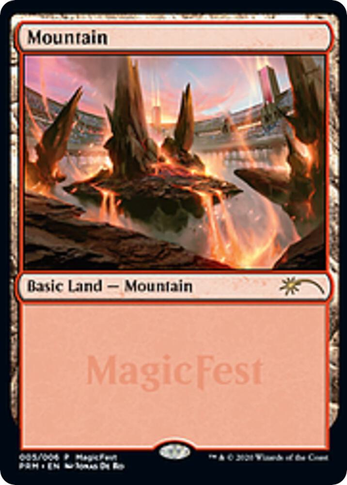 Mountain (2020) 5 card from MagicFest Cards
