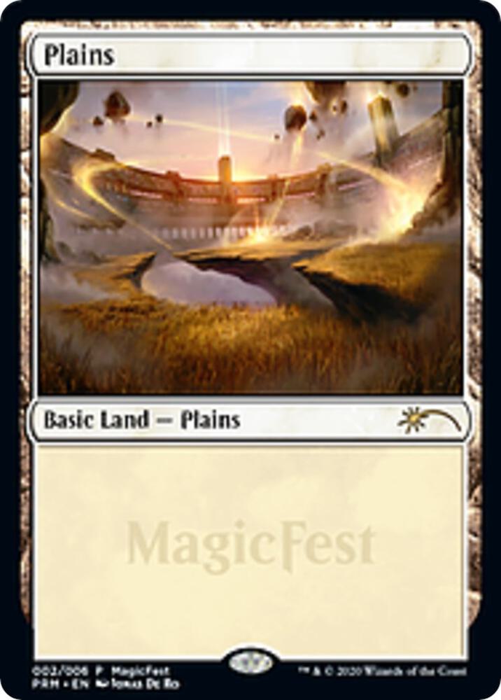 Plains (2020) 2 card from MagicFest Cards