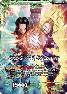 Android 20 // Androids 20, 17, & 18, Bionic Renaissance BT9-038 card from Universal Onslaught