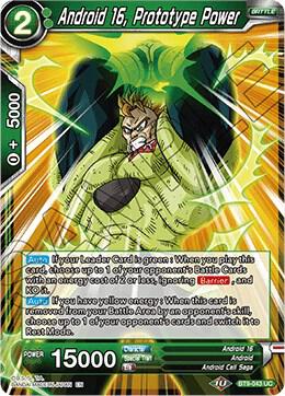 Android 16, Prototype Power BT9-043 card from Universal Onslaught