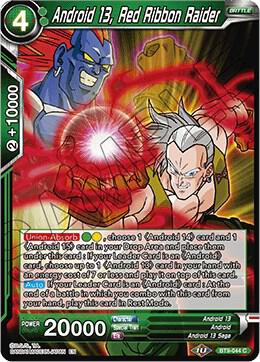 Android 13, Red Ribbon Raider BT9-044 card from Universal Onslaught