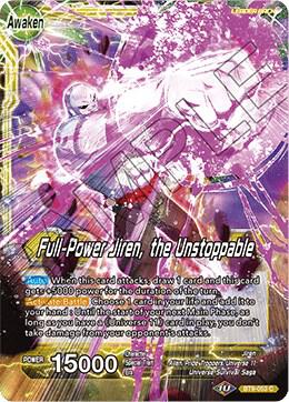 Jiren // Full-Power Jiren, the Unstoppable BT9-053 card from Universal Onslaught