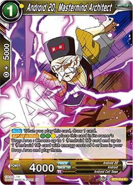 Android 20, Mastermind Architect BT9-054 card from Universal Onslaught