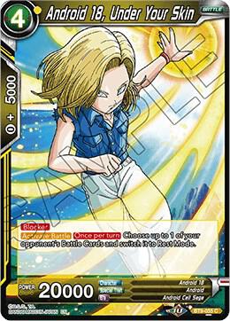 Android 18, Under Your Skin BT9-055 card from Universal Onslaught
