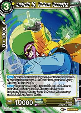 Android 15, Vicious Vendetta BT9-058 card from Universal Onslaught
