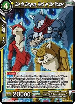 Trio De Dangers, Mark of the Wolves BT9-065 card from Universal Onslaught