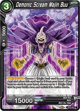 Demonic Scream Majin Buu BT9-083 card from Universal Onslaught