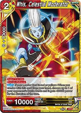 Whis, Celestial Moderator BT9-096 card from Universal Onslaught