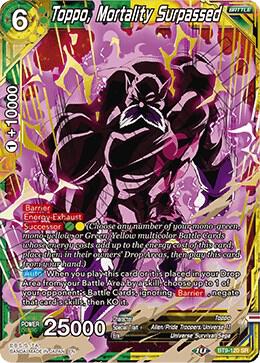 Toppo, Mortality Surpassed BT9-120 card from Universal Onslaught