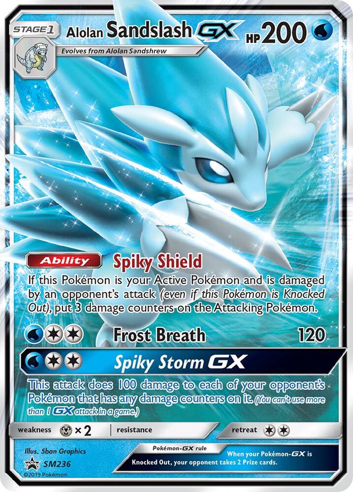 Alolan Sandslash GX SM236 card from SM Promos