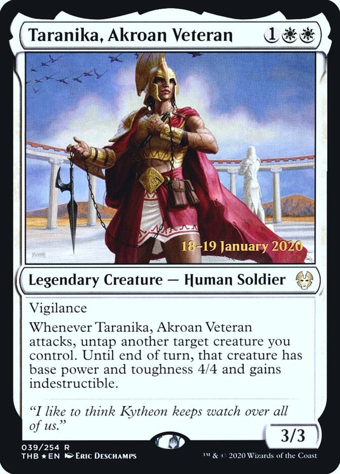 Taranika, Akroan Veteran 39 card from Prerelease Cards