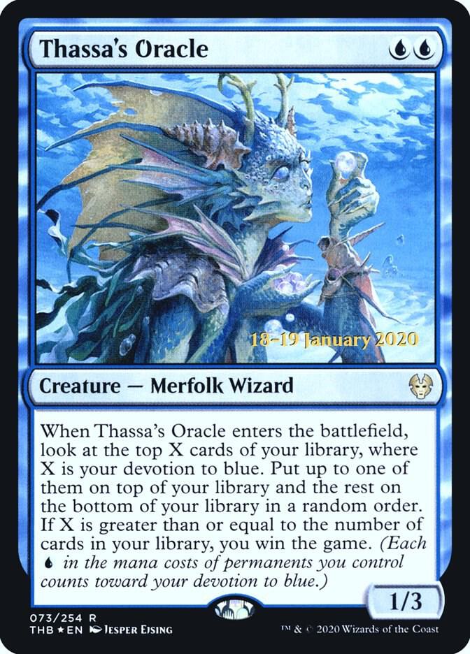 Thassa's Oracle 73 card from Prerelease Cards